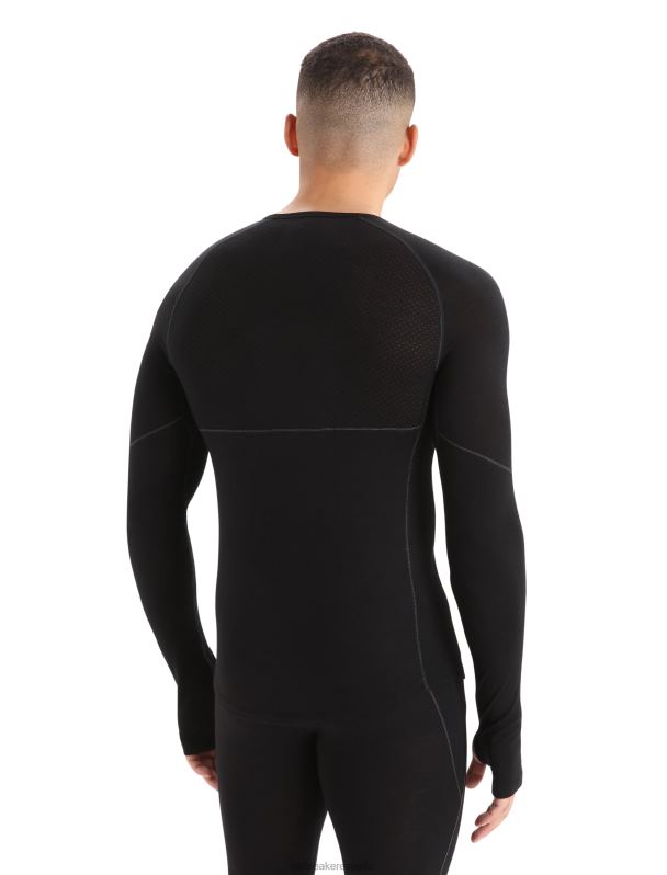 Icebreaker hombres Bodyfitzone camiseta térmica de manga larga Merino 150 Zone 0V2J0173 ropa negro