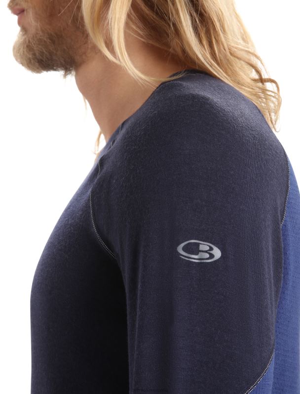 Icebreaker hombres Bodyfitzone camiseta térmica de manga larga Merino 260 Zone 0V2J0436 ropa azul marino medianoche/azul marino real