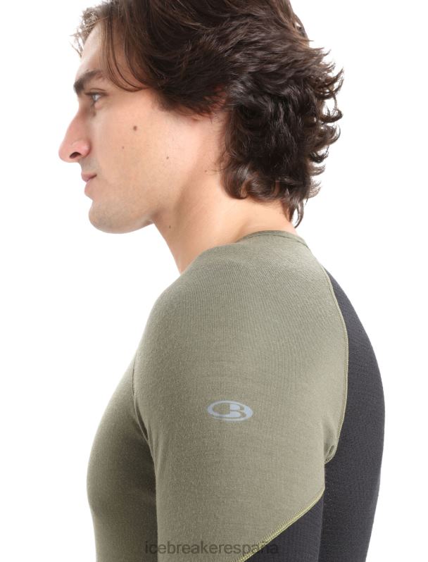 Icebreaker hombres Bodyfitzone camiseta térmica de manga larga Merino 260 Zone 0V2J0437 ropa loden/negro