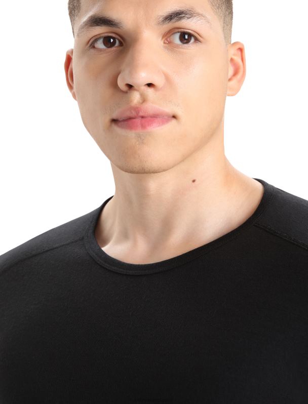 Icebreaker hombres Camiseta térmica de manga larga Merino 200 Oasis 0V2J0133 ropa negro