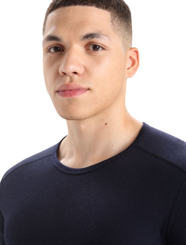 Icebreaker hombres Camiseta térmica de manga larga Merino 200 Oasis 0V2J0134 ropa azul marino de medianoche