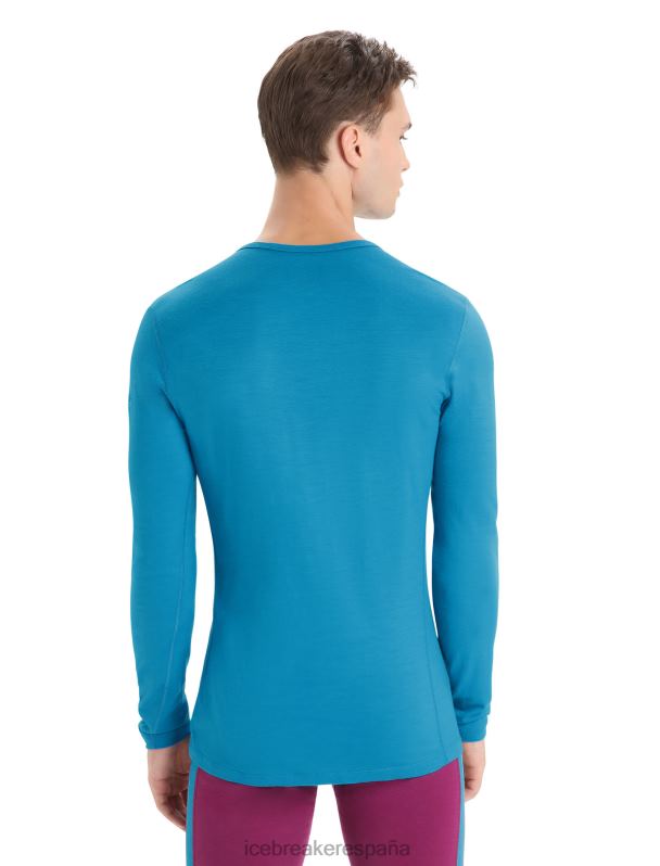 Icebreaker hombres Camiseta térmica de manga larga Merino 200 Oasis 0V2J0137 ropa geo azul