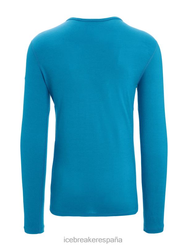 Icebreaker hombres Camiseta térmica de manga larga Merino 200 Oasis 0V2J0137 ropa geo azul
