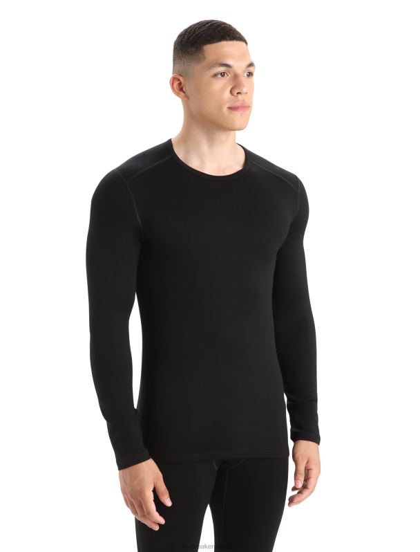 Icebreaker hombres Camiseta térmica de manga larga Merino 260 Tech 0V2J0139 ropa negro