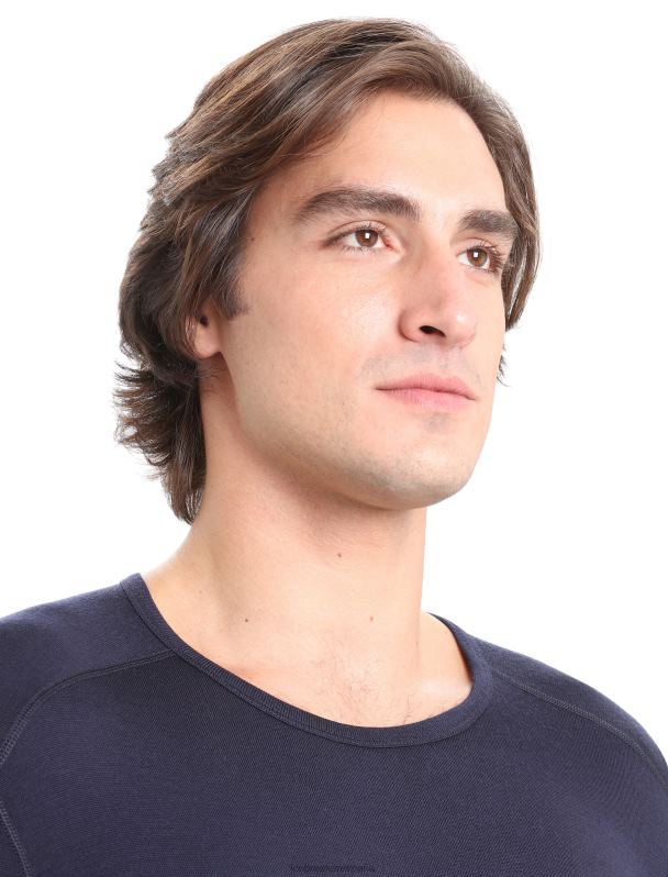 Icebreaker hombres Camiseta térmica de manga larga Merino 260 Tech 0V2J0140 ropa azul marino de medianoche