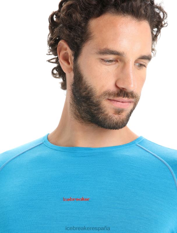 Icebreaker hombres Top térmico de manga larga con cuello redondo de merino 125 Zoneknit 0V2J0177 ropa azul geo/azul marino real