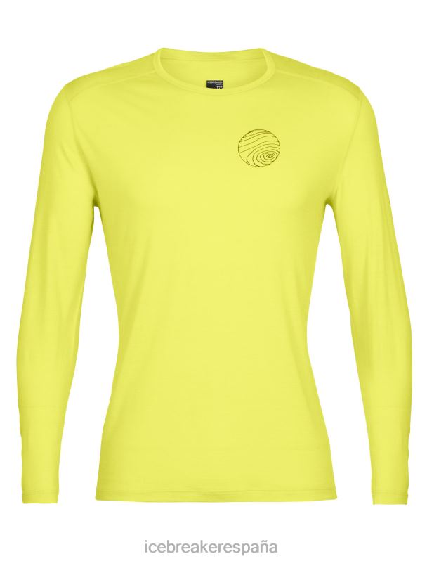 Icebreaker hombres merino 200 oasis camiseta térmica de manga larga alps 3d 0V2J0427 ropa brillar
