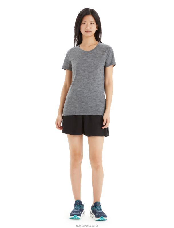 Icebreaker mujer pantalones cortos de merino aplastados 0V2J0740 ropa negro
