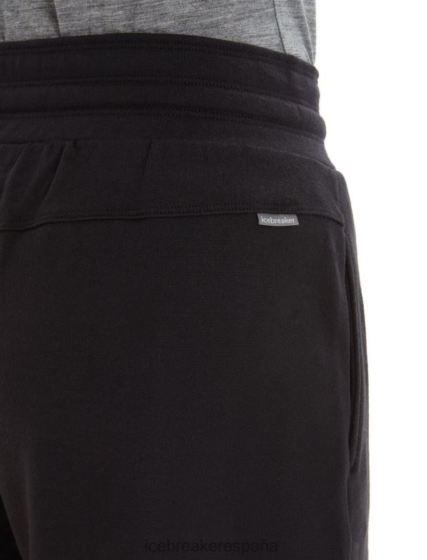 Icebreaker mujer pantalones cortos de merino aplastados 0V2J0740 ropa negro