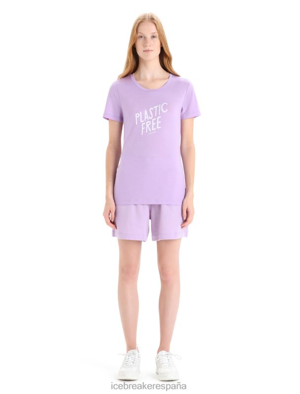 Icebreaker mujer pantalones cortos de merino aplastados 0V2J0741 ropa mirada morada