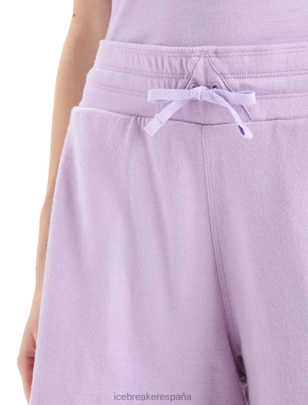 Icebreaker mujer pantalones cortos de merino aplastados 0V2J0741 ropa mirada morada