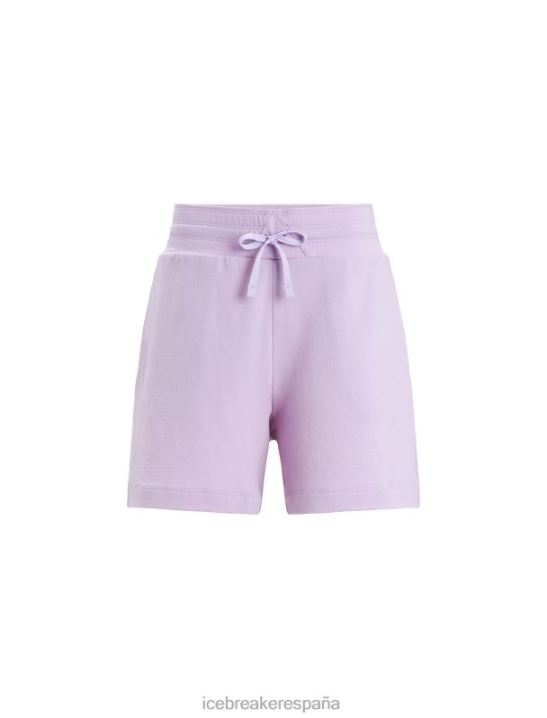 Icebreaker mujer pantalones cortos de merino aplastados 0V2J0741 ropa mirada morada