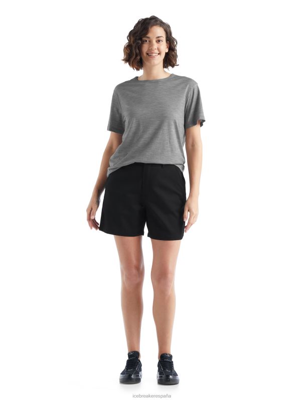 Icebreaker mujer pantalones cortos de merino berlín 0V2J0923 ropa negro