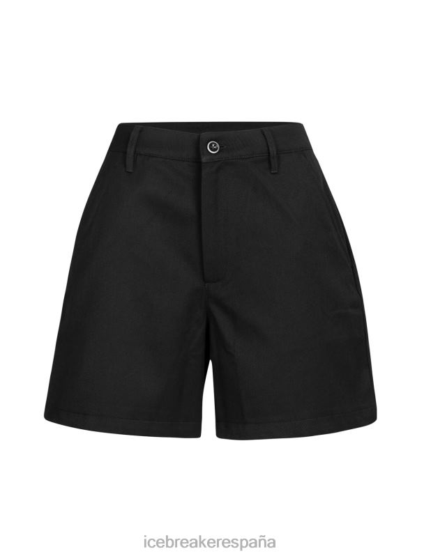 Icebreaker mujer pantalones cortos de merino berlín 0V2J0923 ropa negro