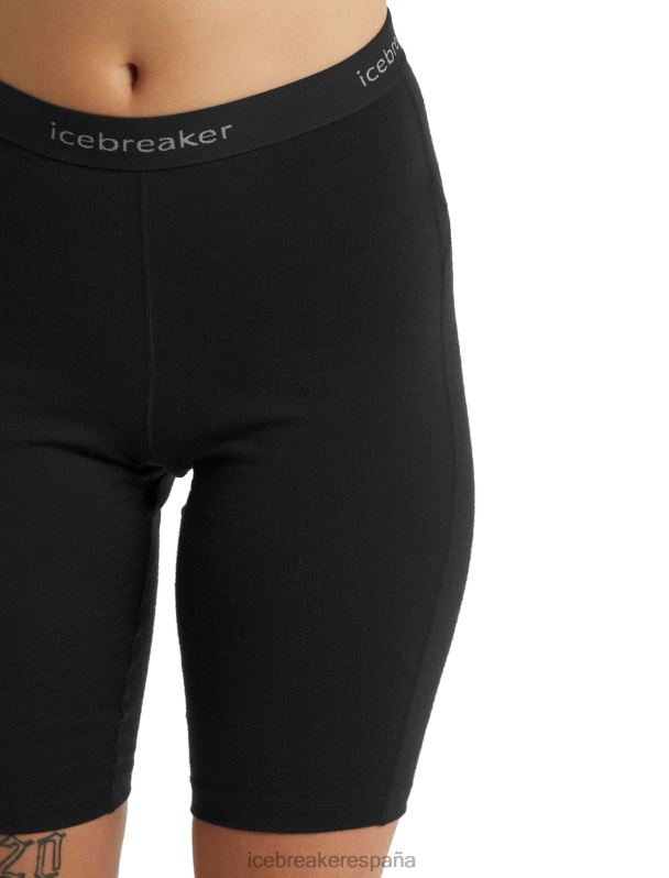 Icebreaker mujer pantalones cortos térmicos merino 200 oasis 0V2J0570 ropa negro