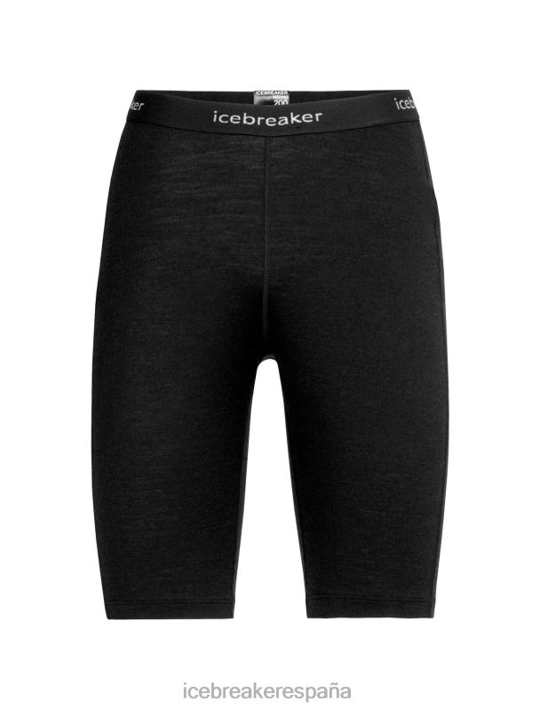 Icebreaker mujer pantalones cortos térmicos merino 200 oasis 0V2J0570 ropa negro