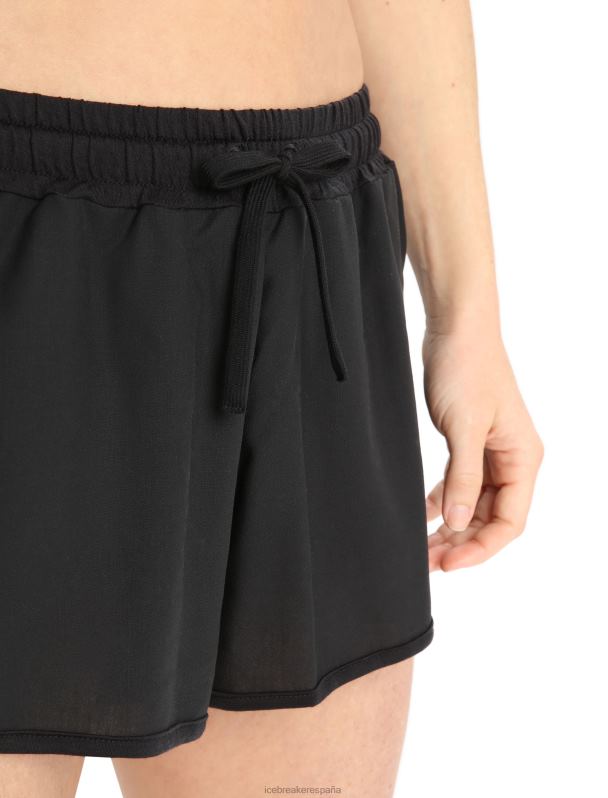 Icebreaker mujer shorts de punto de merino 0V2J0739 ropa negro