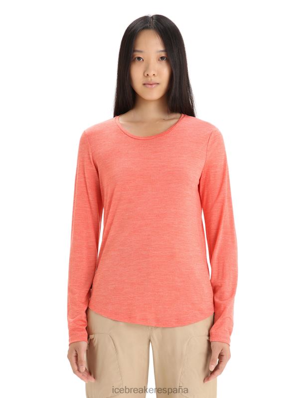 Icebreaker mujer camiseta manga larga merino esfera ii 0V2J0689 ropa brezo tierra vibrante