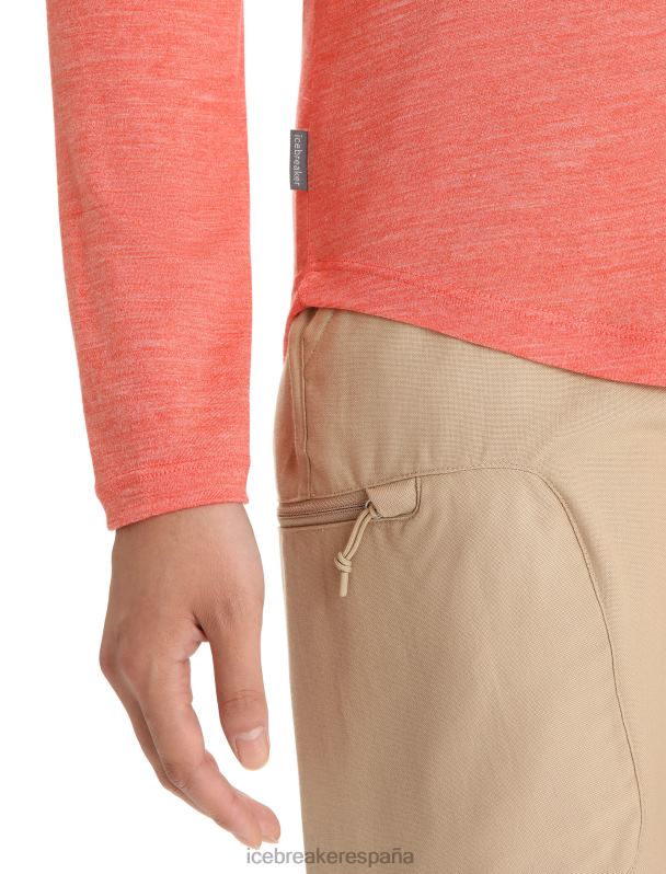 Icebreaker mujer camiseta manga larga merino esfera ii 0V2J0689 ropa brezo tierra vibrante