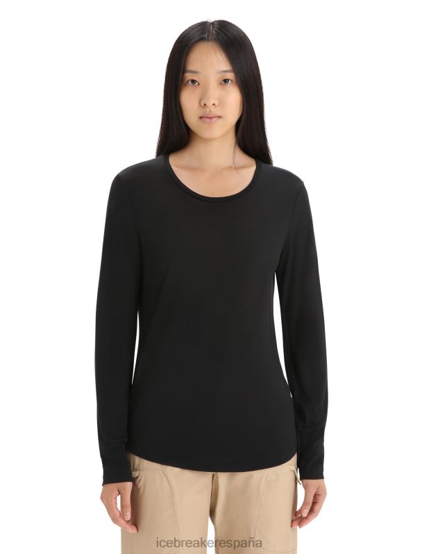 Icebreaker mujer camiseta manga larga merino esfera ii 0V2J0690 ropa negro
