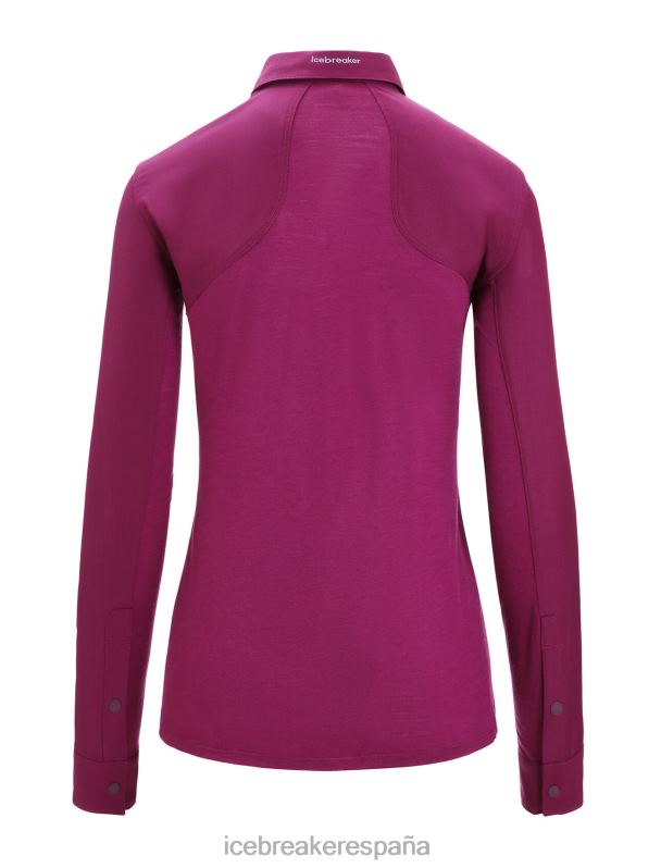 Icebreaker mujer top de manga larga de lana merino 0V2J0692 ropa ir baya