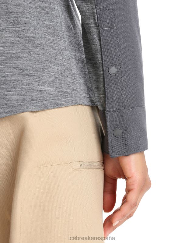 Icebreaker mujer top de manga larga de lana merino 0V2J0693 ropa brezo arenisca/monzón