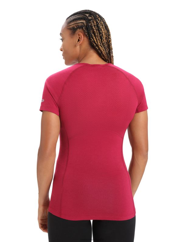 Icebreaker mujer Bodyfitzone camiseta térmica de manga corta Merino 150 Zone 0V2J0891 ropa cereza