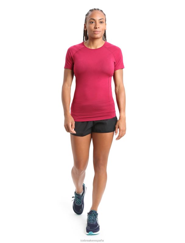 Icebreaker mujer Bodyfitzone camiseta térmica de manga corta Merino 150 Zone 0V2J0891 ropa cereza