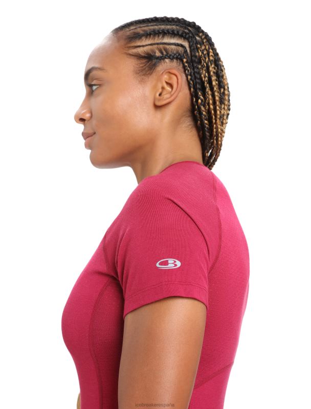 Icebreaker mujer Bodyfitzone camiseta térmica de manga corta Merino 150 Zone 0V2J0891 ropa cereza