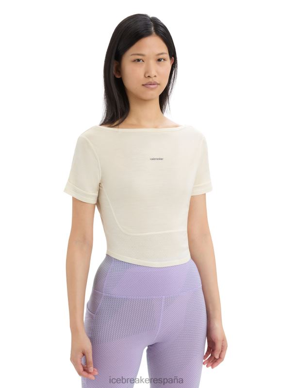 Icebreaker mujer Camiseta de manga corta con escote redondo en merino Zoneknit 0V2J0667 ropa tiza