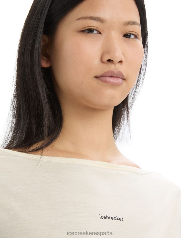 Icebreaker mujer Camiseta de manga corta con escote redondo en merino Zoneknit 0V2J0667 ropa tiza