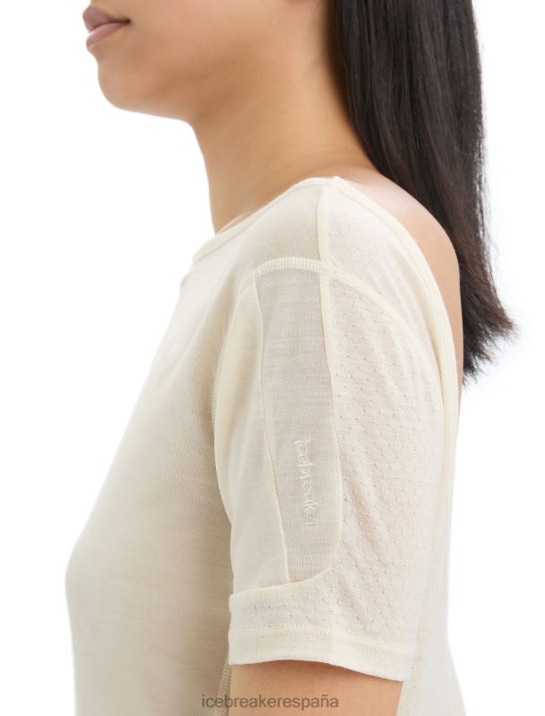 Icebreaker mujer Camiseta de manga corta con escote redondo en merino Zoneknit 0V2J0667 ropa tiza