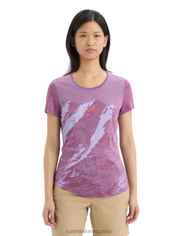 Icebreaker mujer Camiseta manga corta Merino Sphere II Trail. 0V2J0660 ropa ir brezo de baya