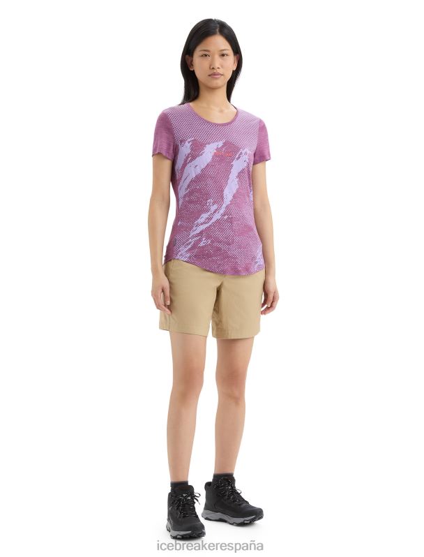 Icebreaker mujer Camiseta manga corta Merino Sphere II Trail. 0V2J0660 ropa ir brezo de baya