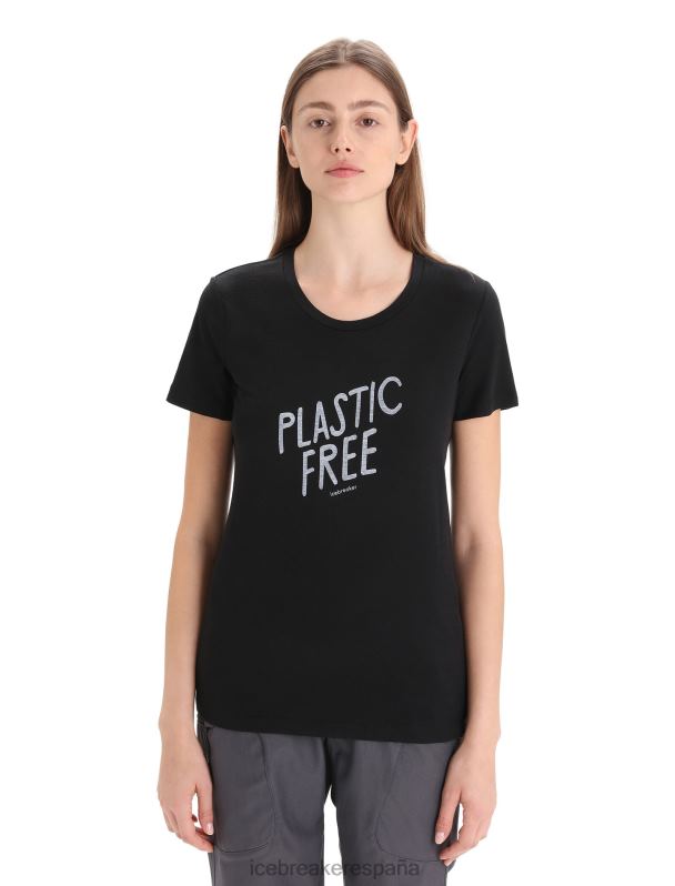 Icebreaker mujer Camiseta merino tech lite ii manga corta natural 0V2J0664 ropa negro