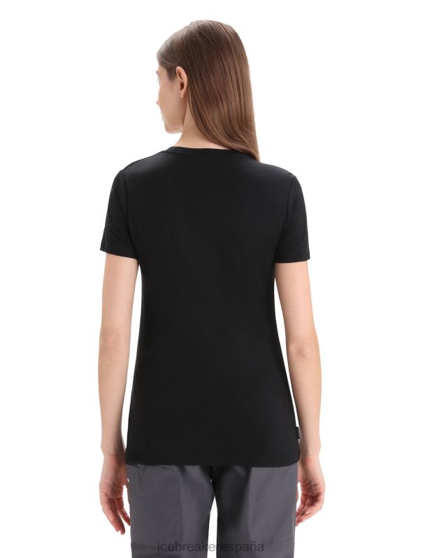 Icebreaker mujer Camiseta merino tech lite ii manga corta natural 0V2J0664 ropa negro