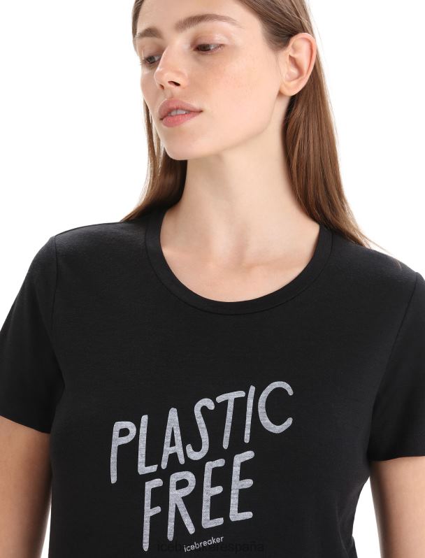 Icebreaker mujer Camiseta merino tech lite ii manga corta natural 0V2J0664 ropa negro