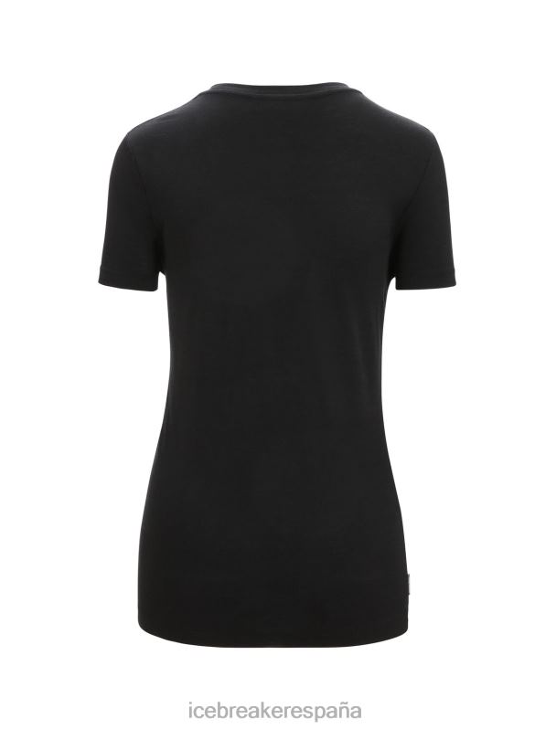 Icebreaker mujer Camiseta merino tech lite ii manga corta natural 0V2J0664 ropa negro