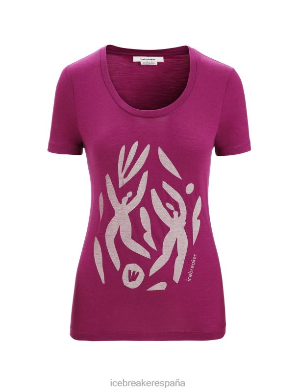 Icebreaker mujer Merino tech lite ii camiseta de manga corta con escote redondo celebración de la naturaleza 0V2J0631 ropa ir baya