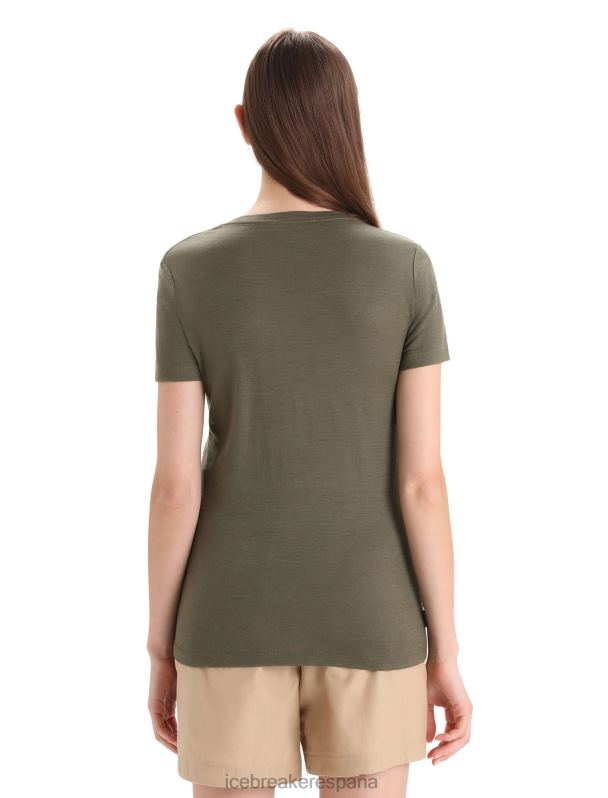 Icebreaker mujer Merino tech lite ii camiseta de manga corta con escote redondo líneas reflectantes 0V2J0628 ropa cargarse