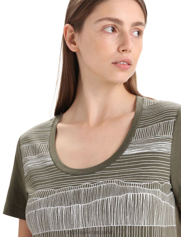 Icebreaker mujer Merino tech lite ii camiseta de manga corta con escote redondo líneas reflectantes 0V2J0628 ropa cargarse