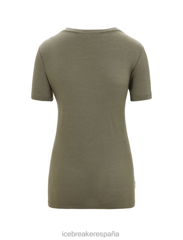 Icebreaker mujer Merino tech lite ii camiseta de manga corta con escote redondo líneas reflectantes 0V2J0628 ropa cargarse