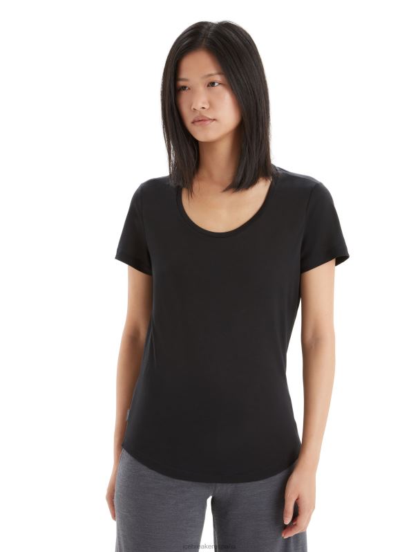 Icebreaker mujer camiseta Merino Sphere II de manga corta 0V2J0611 ropa negro