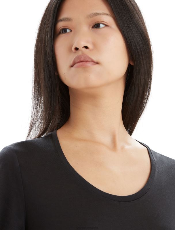 Icebreaker mujer camiseta Merino Sphere II de manga corta 0V2J0611 ropa negro