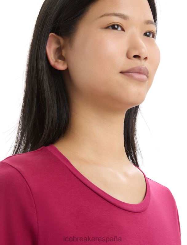 Icebreaker mujer camiseta de manga corta de algodón tencel 0V2J0641 ropa cereza
