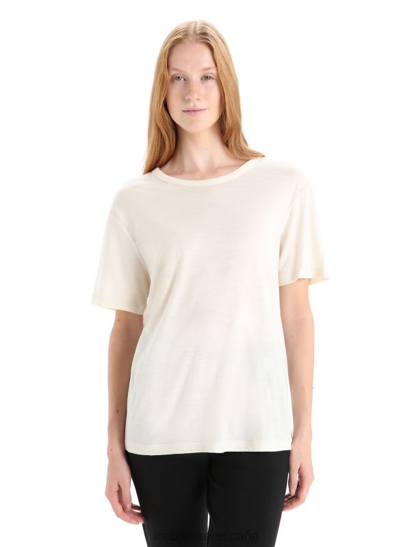 Icebreaker mujer camiseta de manga corta de merino granary 0V2J0625 ropa tiza