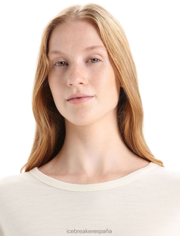 Icebreaker mujer camiseta de manga corta de merino granary 0V2J0625 ropa tiza