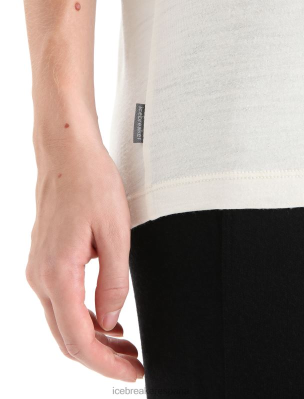 Icebreaker mujer camiseta de manga corta de merino granary 0V2J0625 ropa tiza