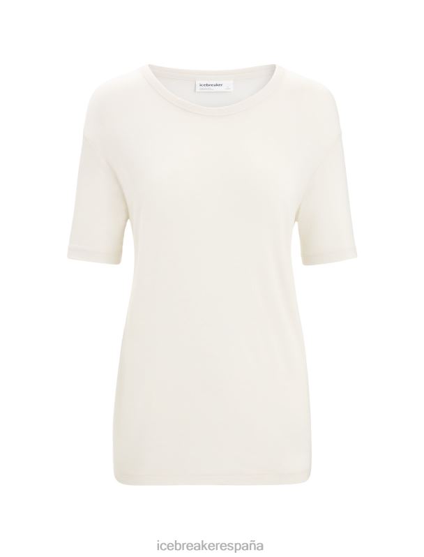 Icebreaker mujer camiseta de manga corta de merino granary 0V2J0625 ropa tiza