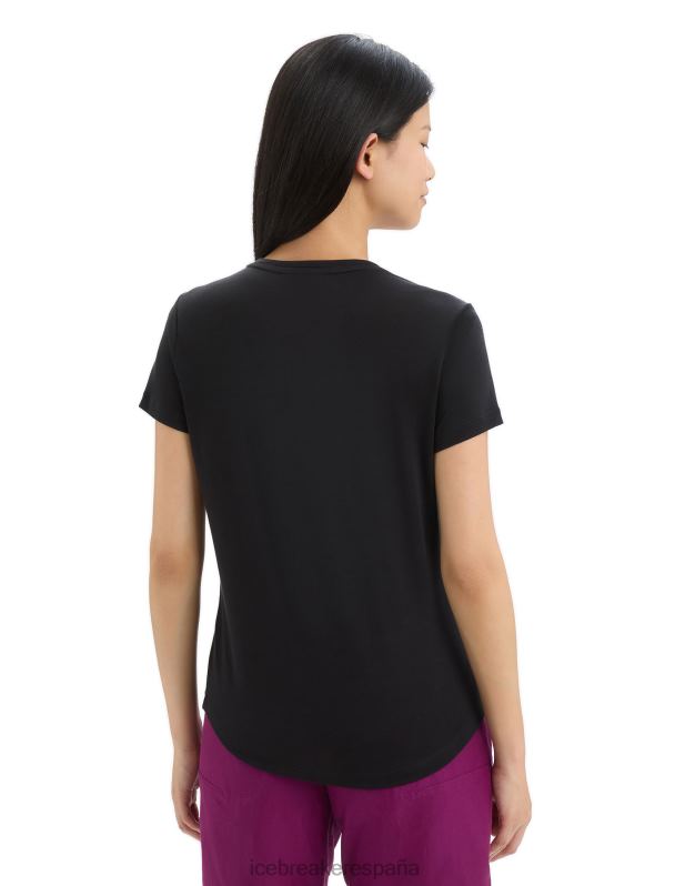 Icebreaker mujer camiseta manga corta merino esfera ii 0V2J0606 ropa negro
